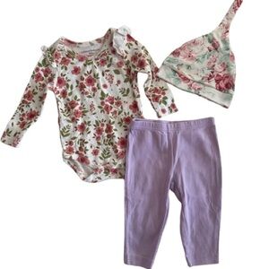 Catherine Malandrino Floral and Lavender Kids Matching Set